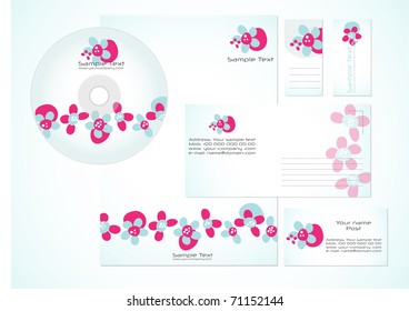 Simple y estilizado kit de identidad corporativa moderna, vector EPS10. Compruebe la cartera de proyectos para obtener más información.