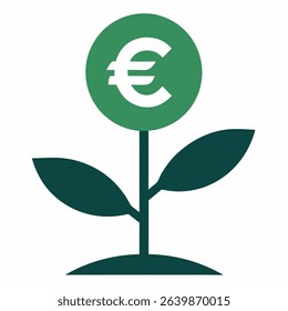 A simple, stylized plant icon, likely representing European flora. Suitable as a graphic element for nature, ecology, or agriculture themes.