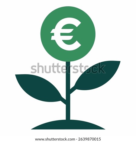 A simple, stylized plant icon, likely representing European flora. Suitable as a graphic element for nature, ecology, or agriculture themes.