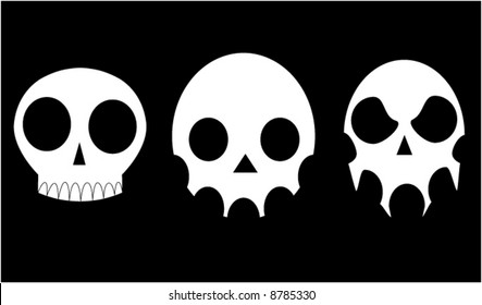 Simple Stylized Skulls