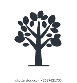 Simple stylized tree icon nature growth ecology symbol