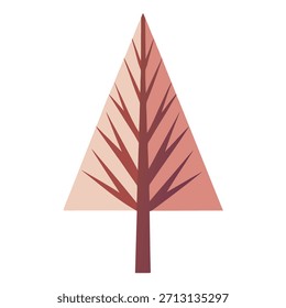 Simple Stylized Tree with Pinkish Tones