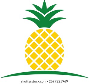 Simple Stylized Tropical Pineapple Graphic