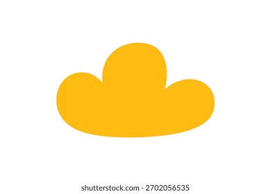 Um ícone de cacto amarelo simples e estilizado com três lóbulos arredondados em um fundo branco limpo.