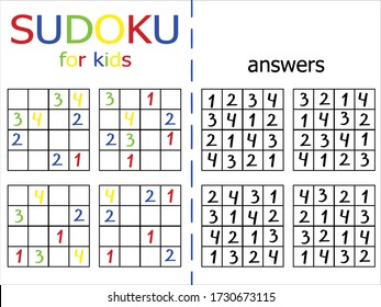 sudoku puzzle kids stock vector illustration stock vector royalty free 1739370794 shutterstock
