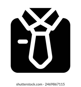 Simple Suit glyph icon. The icon can be used for websites, print templates, presentation templates, illustrations, etc