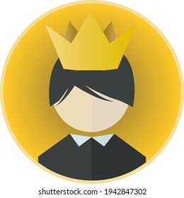 Simple suit king web icon mark