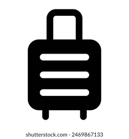 Simple Suitcase glyph icon. The icon can be used for websites, print templates, presentation templates, illustrations, etc