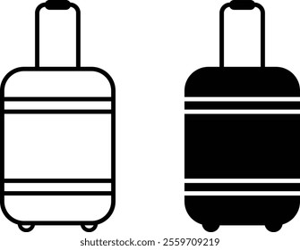 simple suitcase logo icon vector 