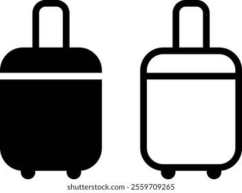 simple suitcase logo icon vector 