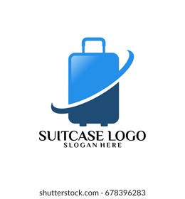Simple Suitcase Logo template designs vector illustration