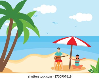 Simple Summer Beach Tourism Flat