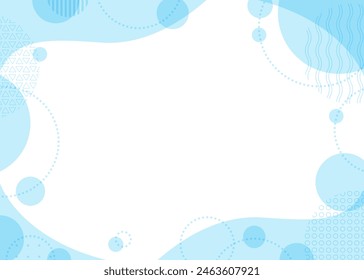 Simple summer frame with patterns and circular objects