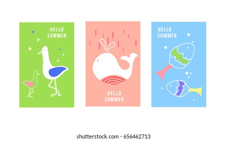 Simple summer illustration