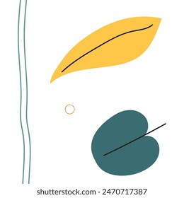 Simple Summer Leaf Autumn Leaf Vector Element Background Template