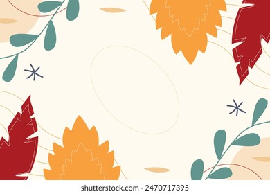 Simple Summer Leaf Autumn Leaf Vector Element Background Template