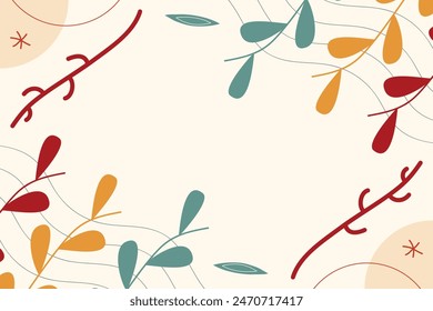 Simple Summer Leaf Autumn Leaf Vector Element Background Template