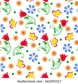 Simple summer seamless background with bright color.