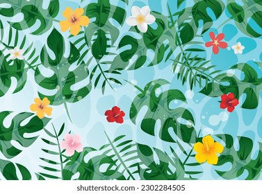 Simple summer tropical image background
