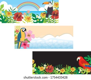 Simple summer tropical image illustration
