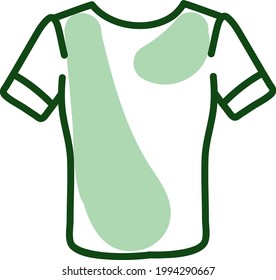 Simple summer tshirt, illustration, on a white background.