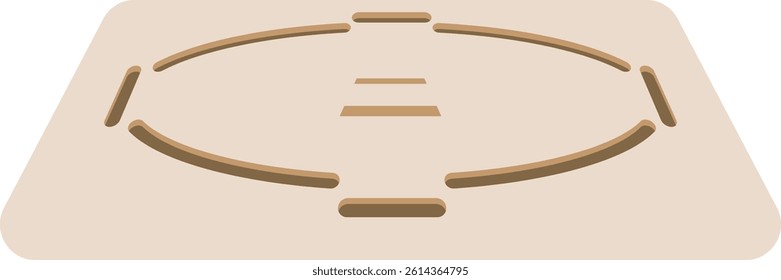 
Simple sumo ring image illustration