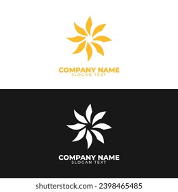 Simple sun abstrack modern logo