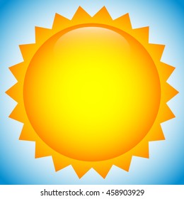 Simple sun clip-art, illustration for summer, weather, nature, outdoor related designs