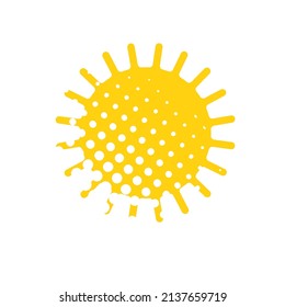 Simple sun. Flat design. Vector illustration
