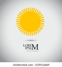 Simple sun. Flat design. Vector illustration