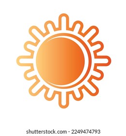Simple Sun flat design vector
