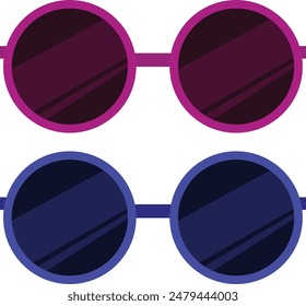 simple sun glass spectacles vector illustration art