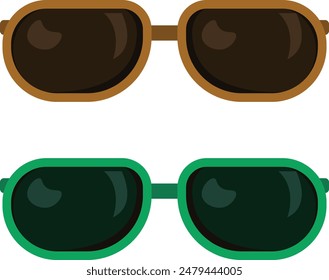 simple sun glass spectacles vector illustration art