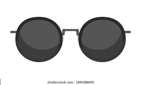 Simple sun glasses icon isolated on white background. Vector Illustration