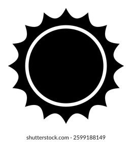Simple Sun glyph icon. The icon can be used for websites, print templates, presentation templates, illustrations, etc	