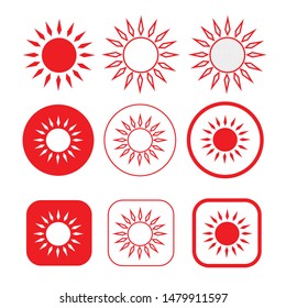 simple sun icon sign design