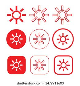 simple sun icon sign design