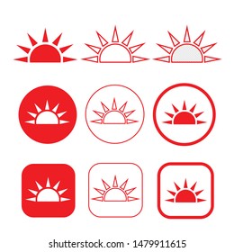 simple sun icon sign design