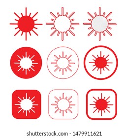 simple sun icon sign design