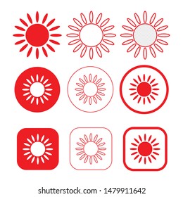 simple sun icon sign design