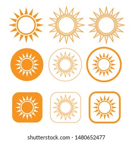 simple sun icon sign design