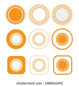 simple sun icon sign design