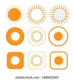 simple sun icon sign design