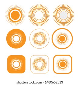 simple sun icon sign design