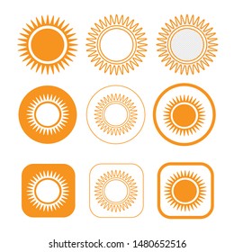simple sun icon sign design