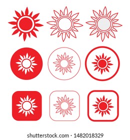 simple sun icon sign design