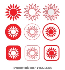 simple sun icon sign design