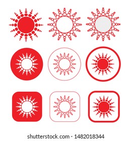 simple sun icon sign design