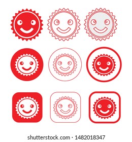 simple sun icon sign design