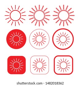 simple sun icon sign design